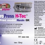 Ρητίνη εκτύπωσης εκμαγείων MICROPRESS H-TECH NANO 1000 γρ.